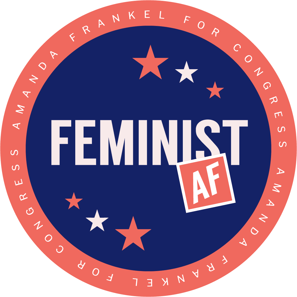 Feminist AF campaign button design