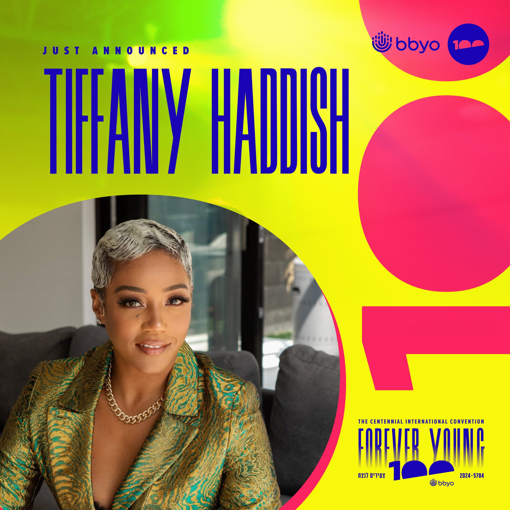 BBYO Centennial "Tiffany Haddish" just-announced social post